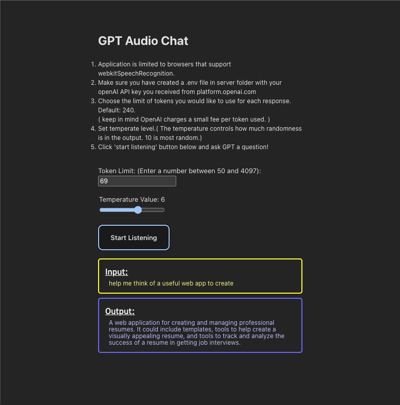 GPT Audio Chat